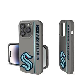 Keyscaper - NHL - Seattle Kraken Sidebar Soft Touch iPhone Case - 14 - Gray