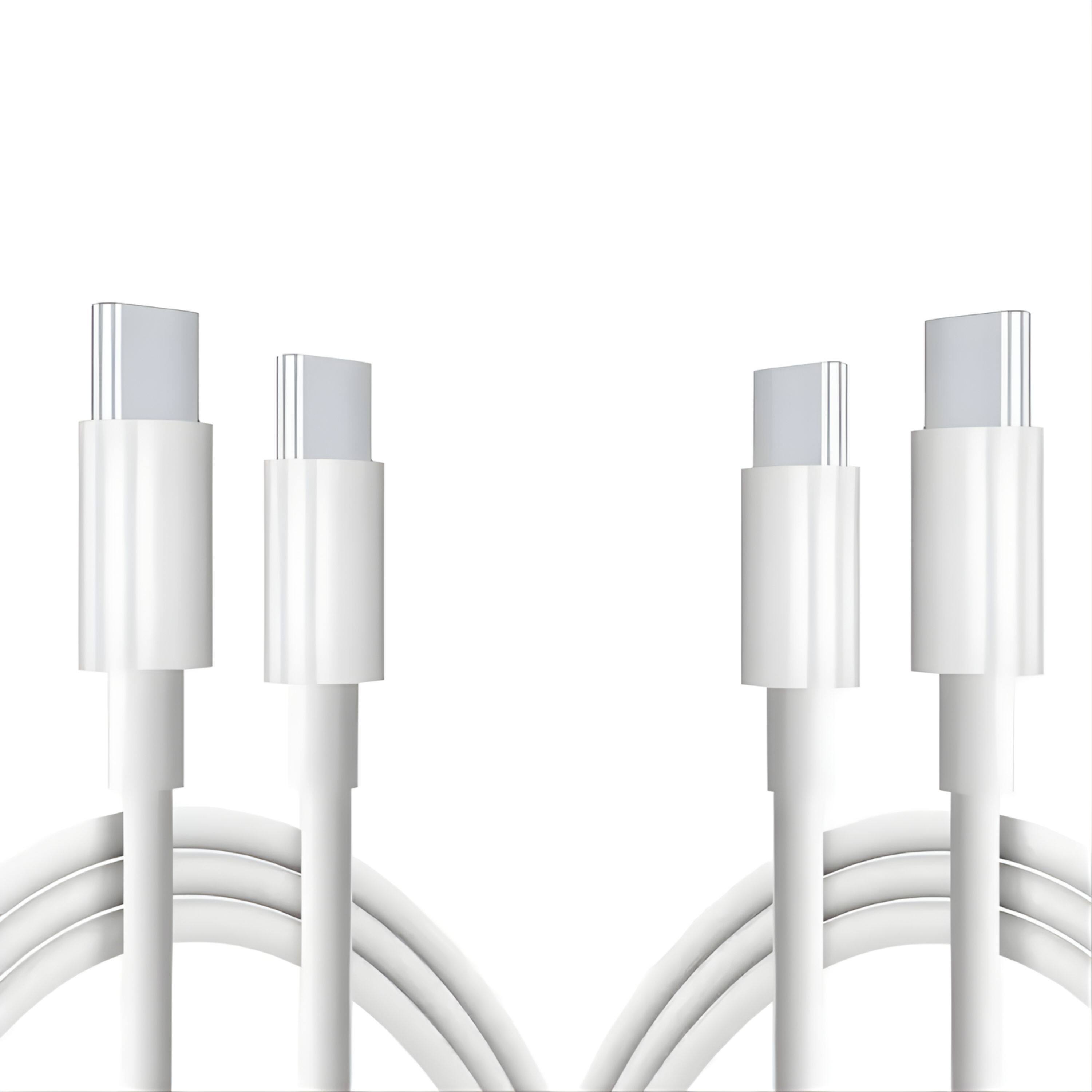 Front. Kitcheniva - USB C To USB C Cable Cord 2 Pack Fast Charging Efficient Data Sync Sleek And Durable Style 6Ft - White.