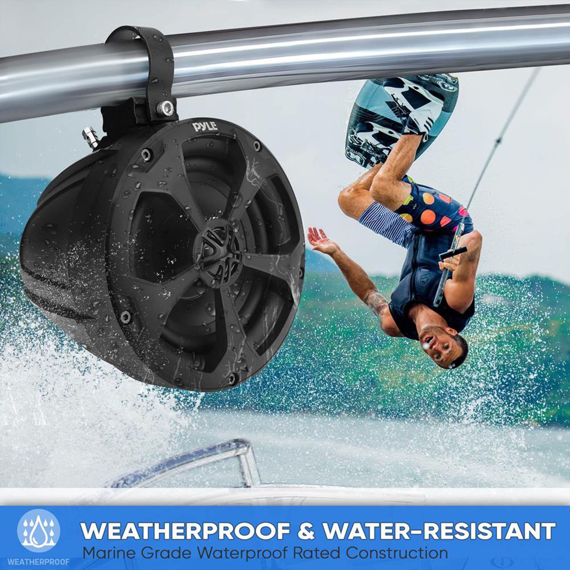 PYLE JD SEA WEATHERPROOF & WATER-RESISTANT  
Marine Grade Waterproof Rated Construction
