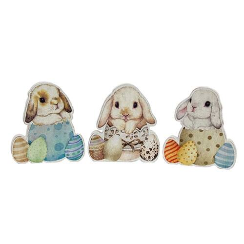 Front. BreeBe - Chunky Hatching Baby Easter Bunny Sitter - 3 Asstd. - Multi.