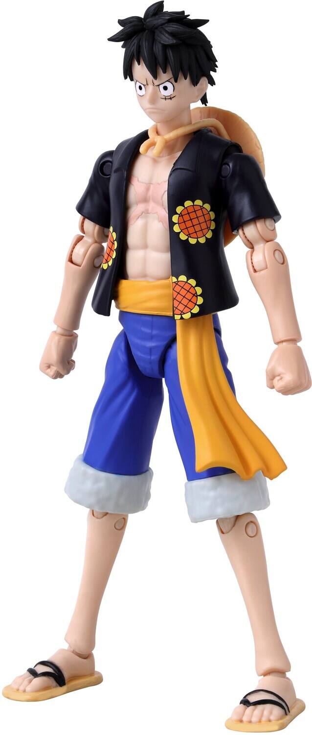 Alt View 1. Bandai - Bandai - One Piece - Anime Heroes - Monkey D. Luffy Dressrosa Ver. Action Figure   - COLLECTIBLES - Multicolor.