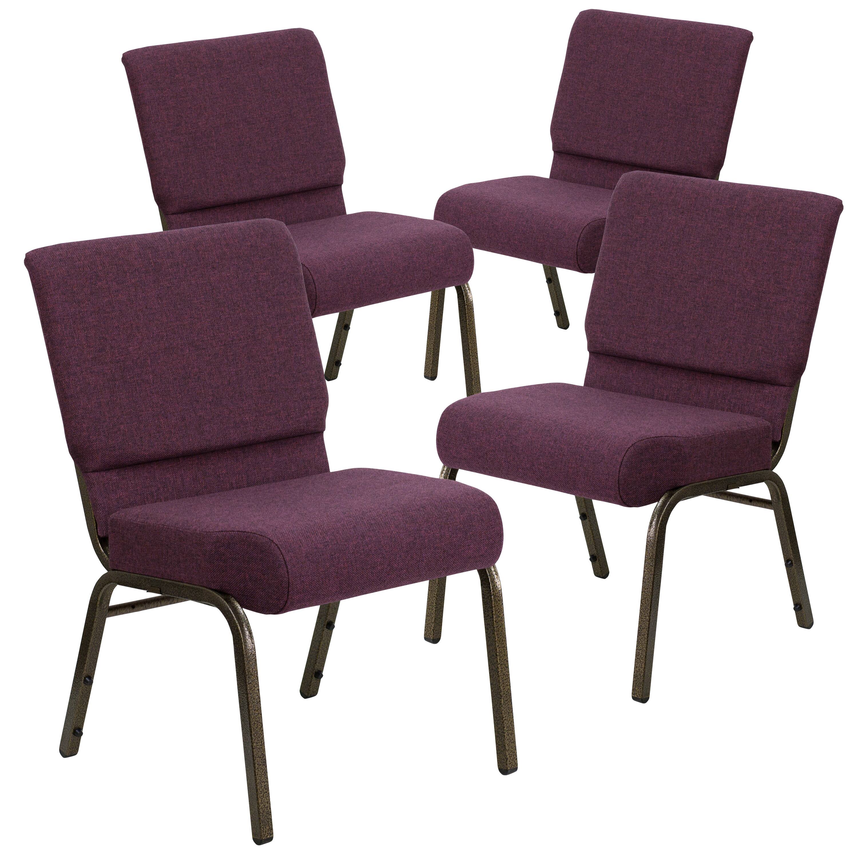 Plum Fabric/Gold Vein Frame