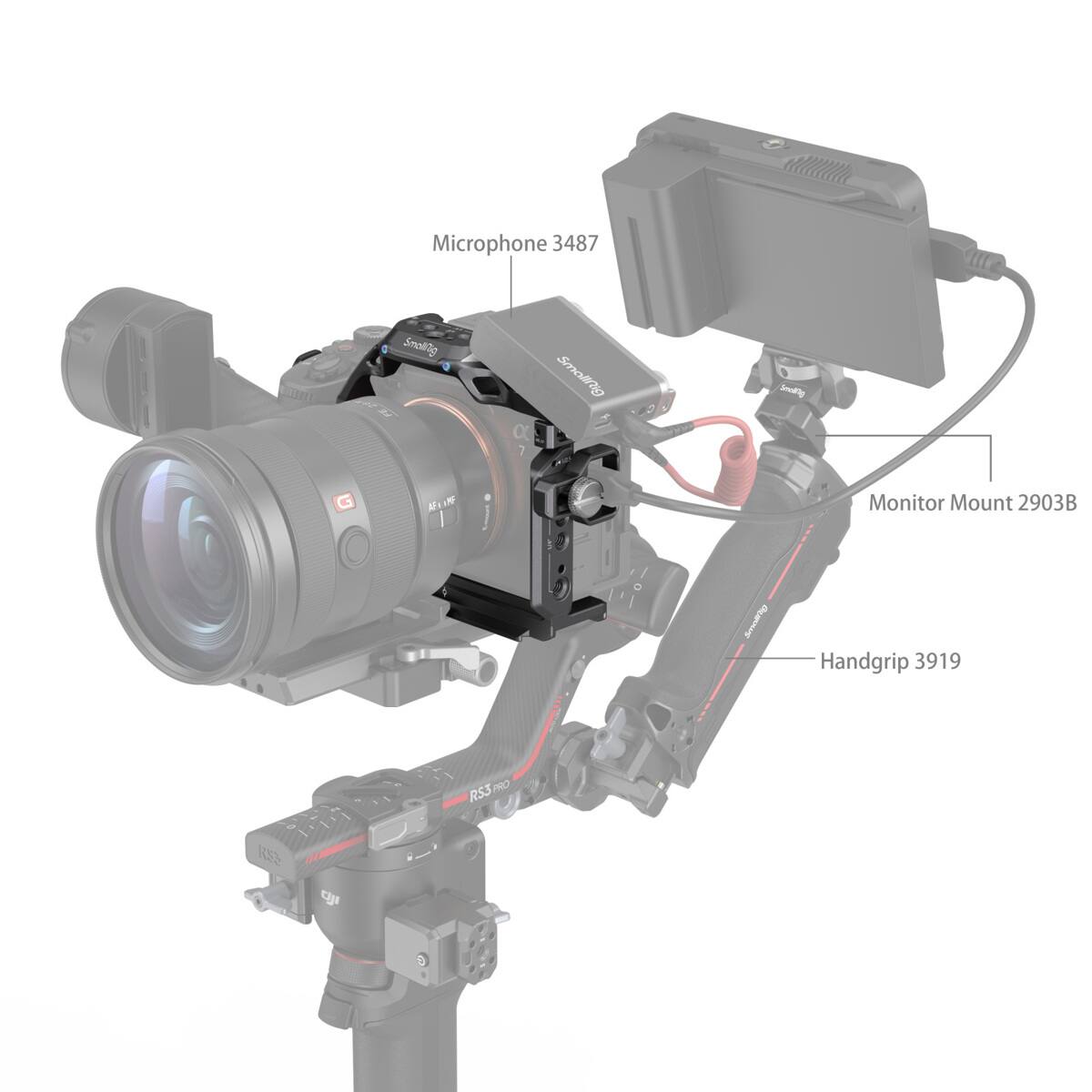 Microphone 3487  
Smallrig Smallrig Sling 7  
Monitor Mount 2903B  
Handgrip 3919  
RS3 PRO