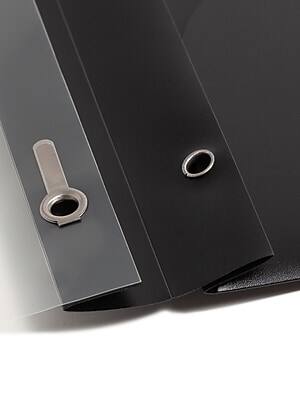 Alt View 5. Smead - Report Covers with Clear Front, 3-Prong, Letter Size, 5/Pack - Black.