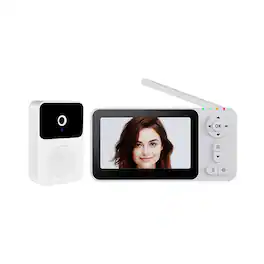 Cluzine - Wireless Video Doorbell with 4.3" Screen, 2-Way Talk, Live Call, 365-Day Standby, Easy Install