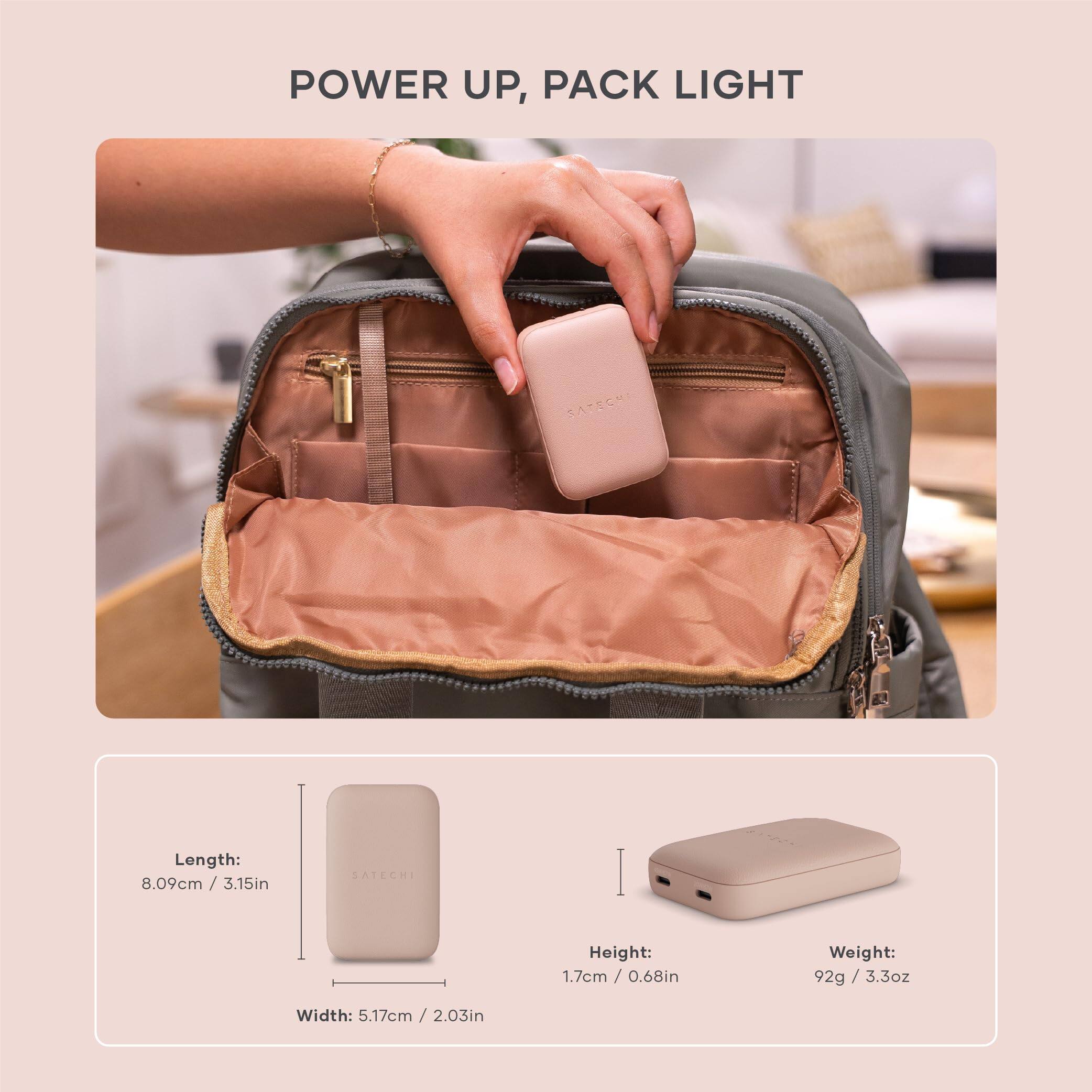 POWER UP, PACK LIGHT

Length: 8.09cm / 3.15in  
Width: 5.17cm / 2.03in  
Height: 1.7cm / 0.68in  
Weight: 92g / 3.3oz