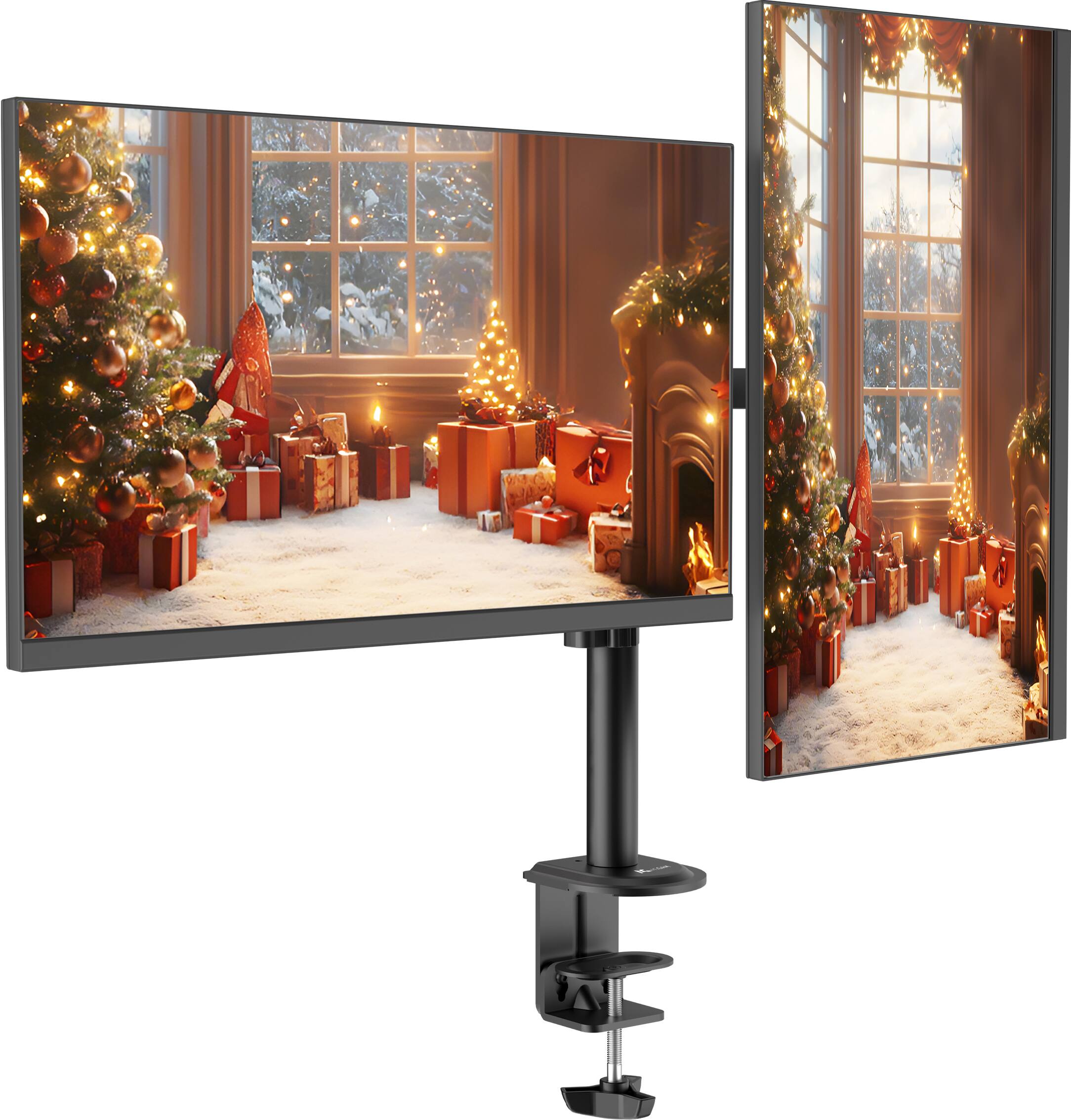 Alt View 1. ACGAM - Dual Monitor Desk Mount, Heavy Duty Fully Adjustable Steel Stand for 2 Computer Screens 17-30 Inch and Max 19.8lbs Each - Matte Black.