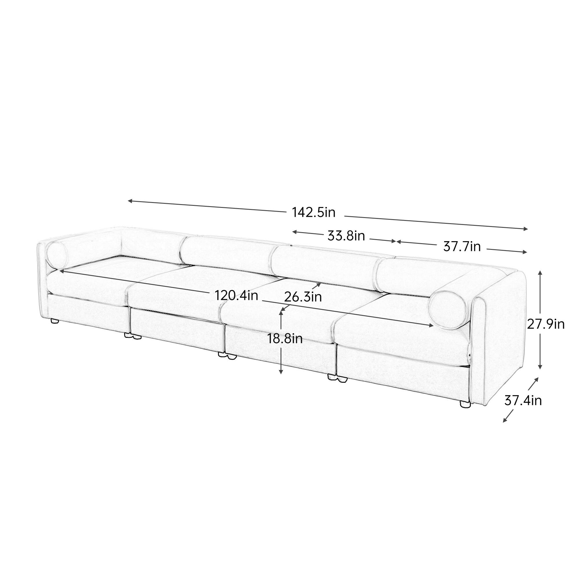 142.5in  
33.8in  
37.7in  
120.4in  
26.3in  
18.8in  
27.9in  
37.4in