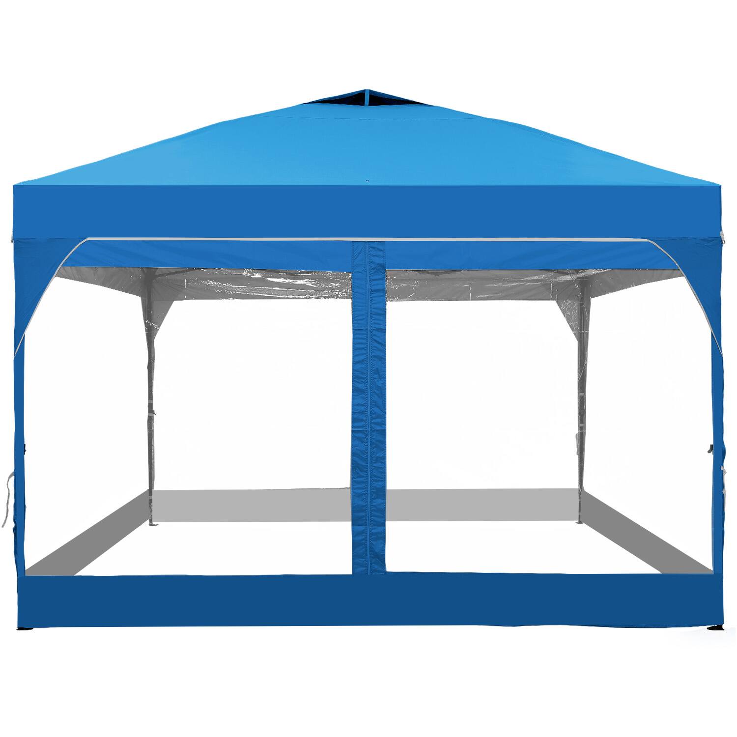 Left. Ainfox - Ainfox 12x12 Pop Up Canopy Tent,Outdoor Gazebo with Carrying Bag,Easy Up Canopy for Events,Parties,Camping - Blue.