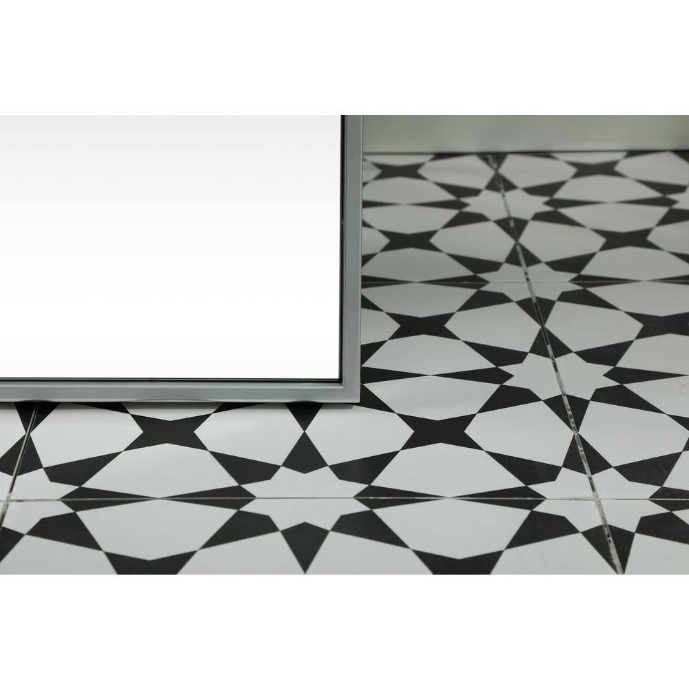 Alt View 4. Elegant Decor - Metal Frame Rectangle Full Length Mirror 30x72 Inch in Silver - Silver.