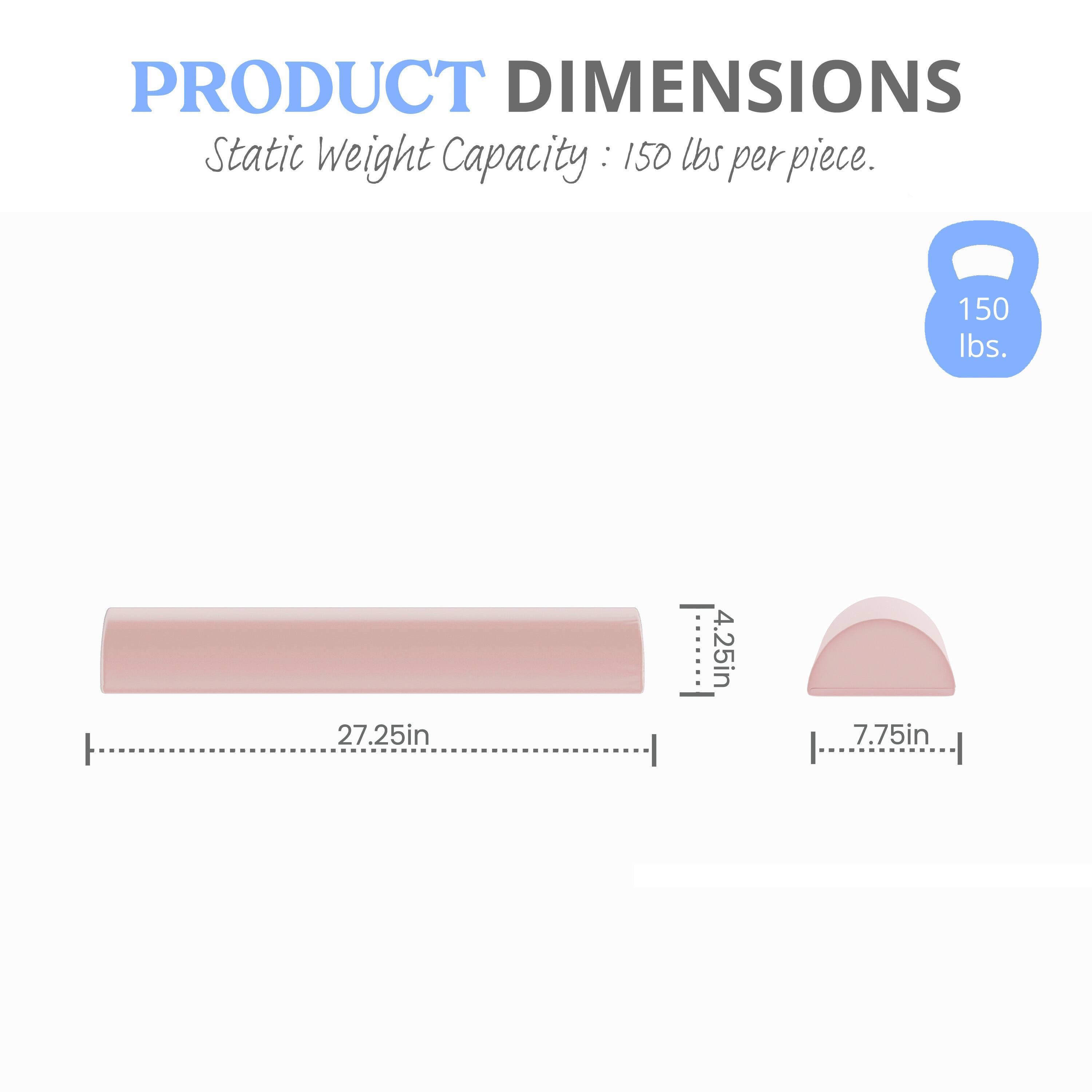 PRODUCT DIMENSIONS  
Static Weight Capacity: 150 lbs per piece.  
150 lbs.  
27.25in x 4.25in x 7.75in
