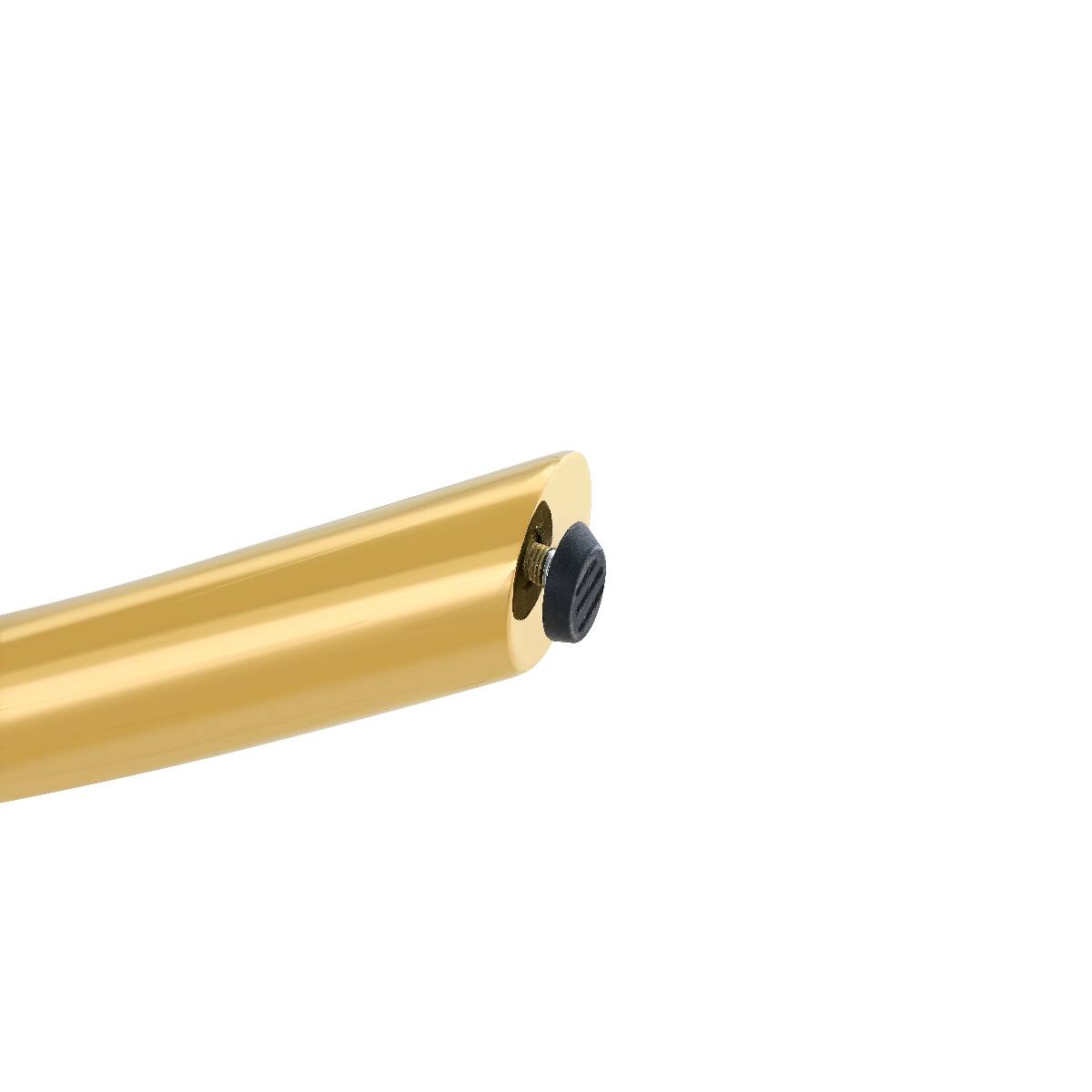 Alt View 10. Loheer - Loheer Round Bar Table with Ribbed Tempered Glass Top and Golden Stainless Steel Base - Golden.
