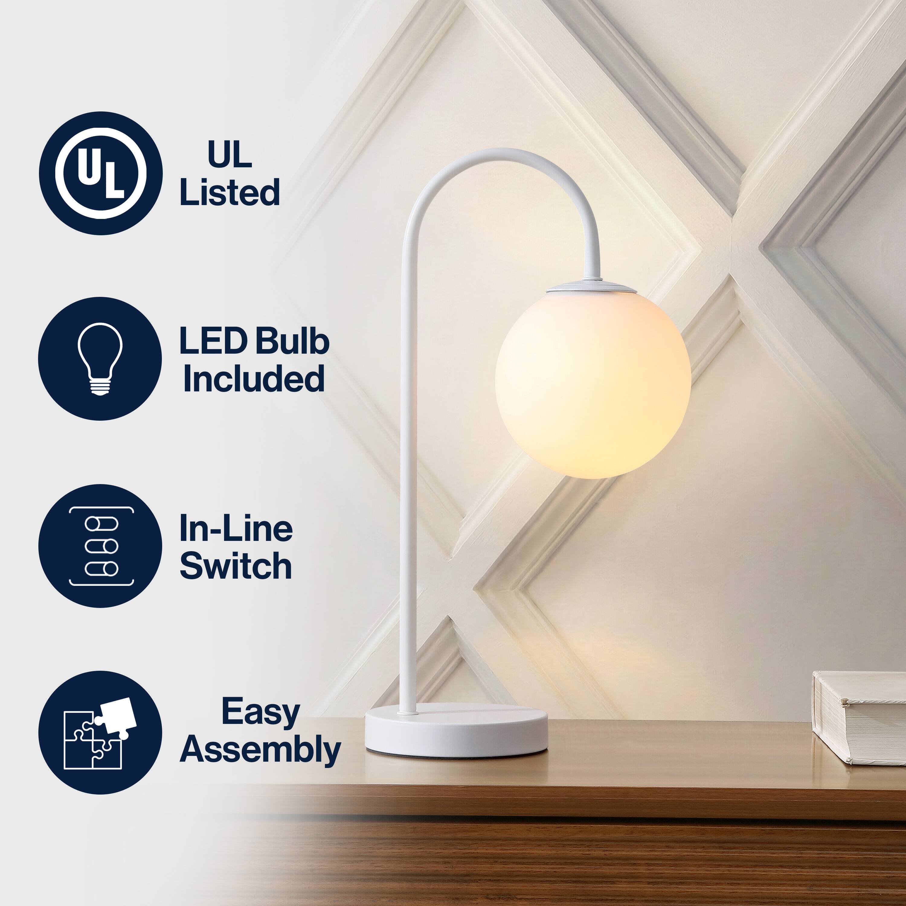UL Listed LED Bulb Included In-Line Switch Easy Assembly