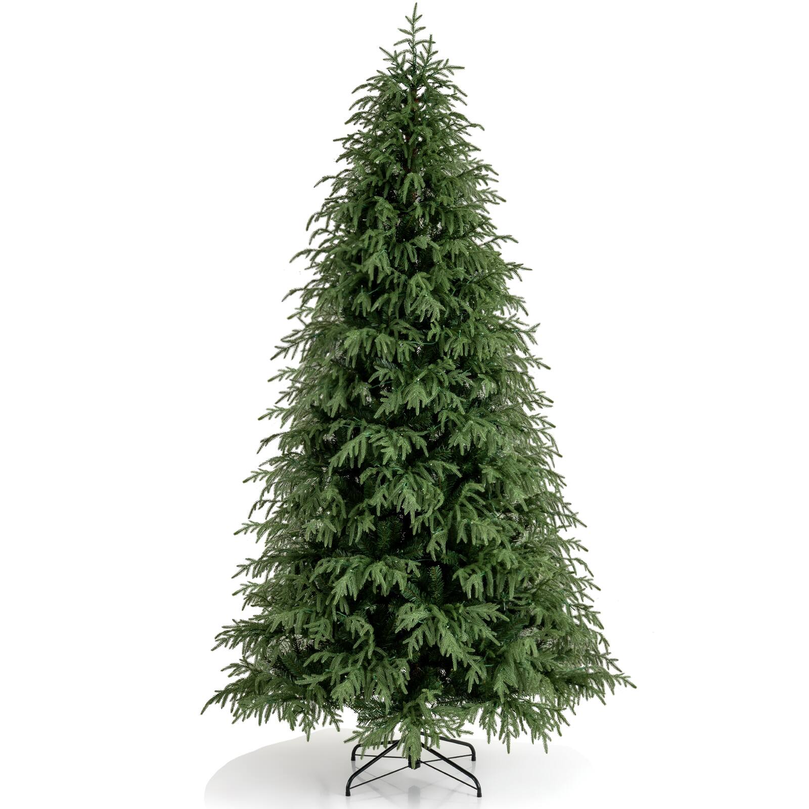 Alt View 9. Costway - Costway 8 FT Artificial Christmas Tree with 1470 Branch Tips, 470 Warm White LED Lights - Green.