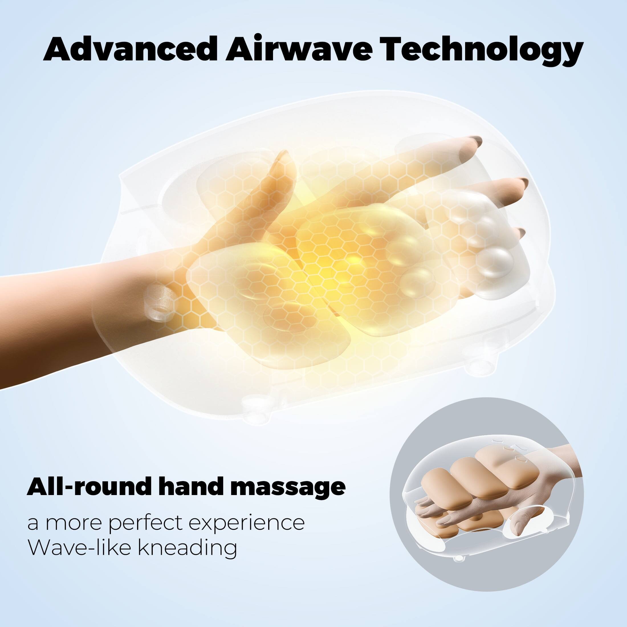 Advanced Airwave Technology

All-round hand massage  
a more perfect experience  
Wave-like kneading