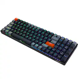 Adesso - EasyTouch 1200 Wired/Wireless/Bluetooth QMK VIA Mechanical Extended Keyboard - Black