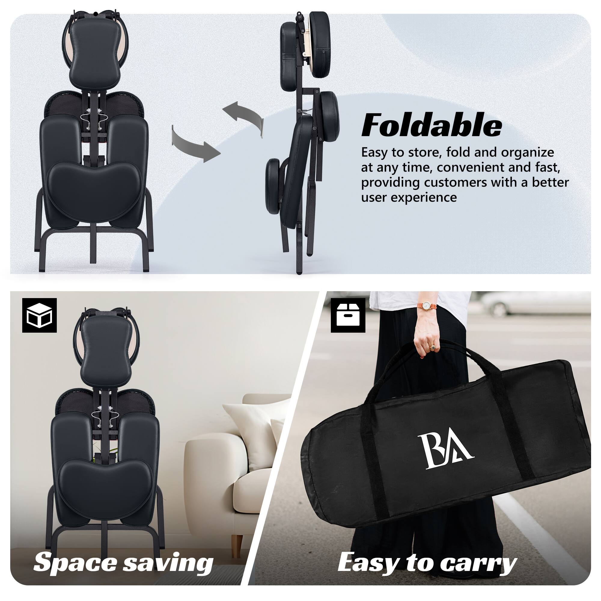 Foldable Easy to store, fold and organize at any time, convenient and fast, providing customers with a better user experience

Space saving

Easy to carry
