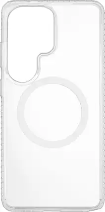 Front. Insignia™ - Hard-Shell Case with Magnetic Charging Ring for Samsung Galaxy S26 Ultra - Clear.