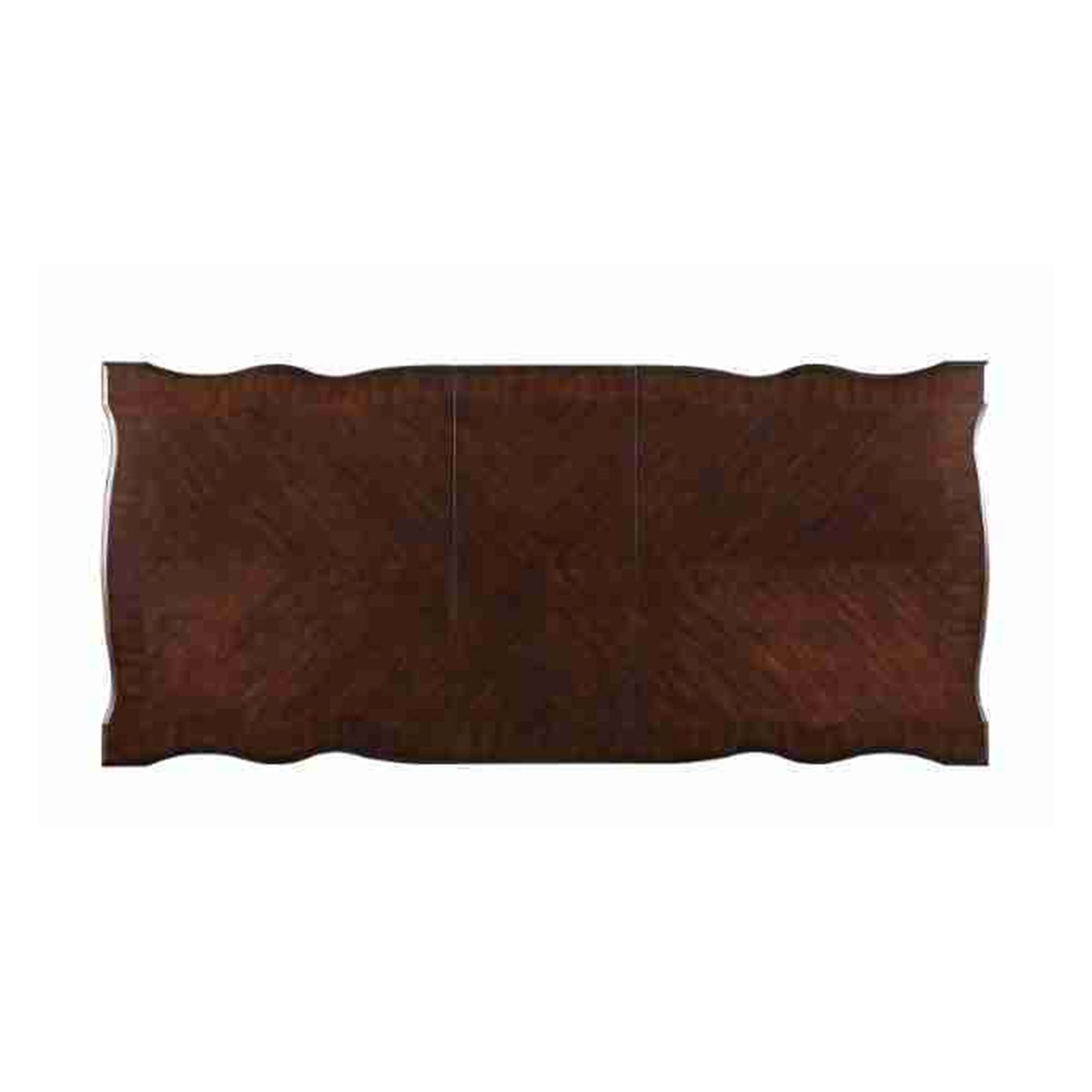 Alt View 3. Manhattan Lane - Eva 7pc Dining Table and Chair Set, Brown Faux Leather, 72-93 Inch - Cherry Brown.