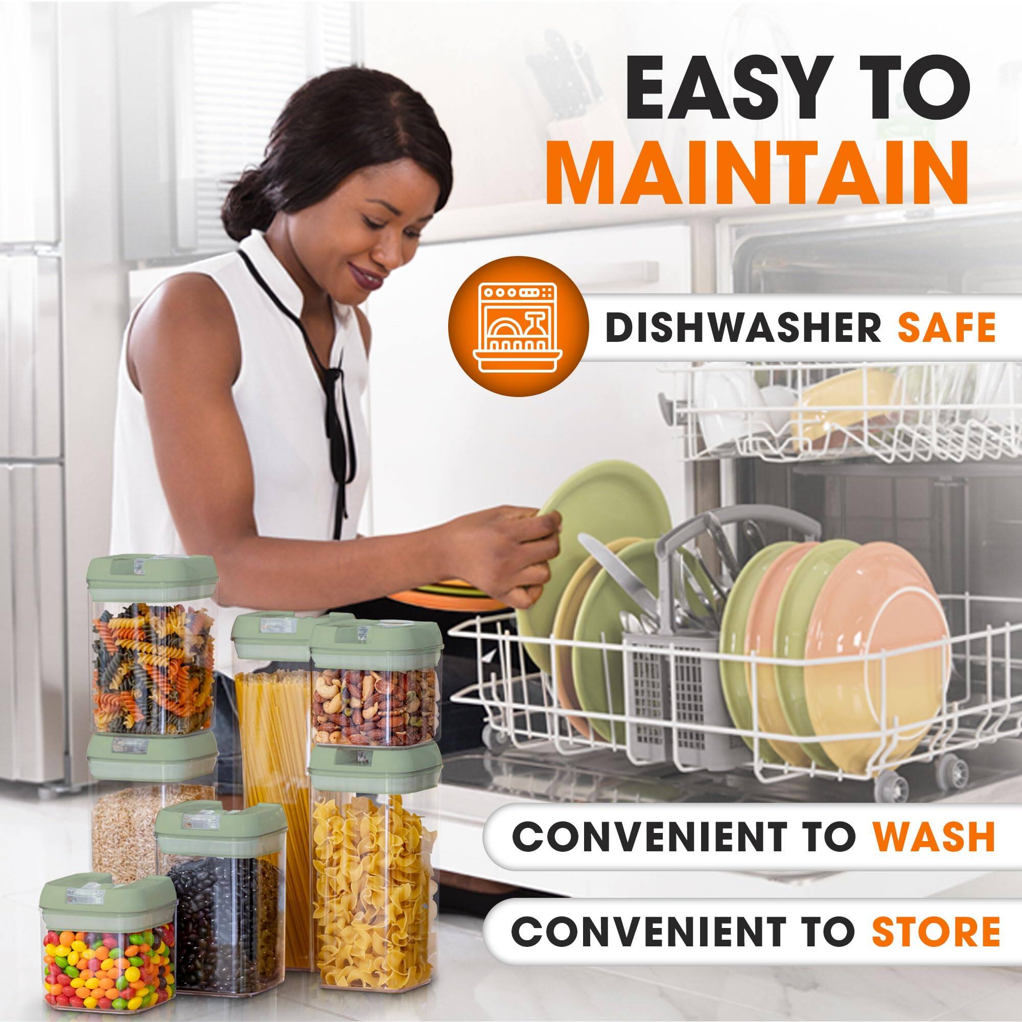 EASY TO MAINTAIN  
DISHWASHER SAFE  
CONVENIENT TO WASH  
CONVENIENT TO STORE