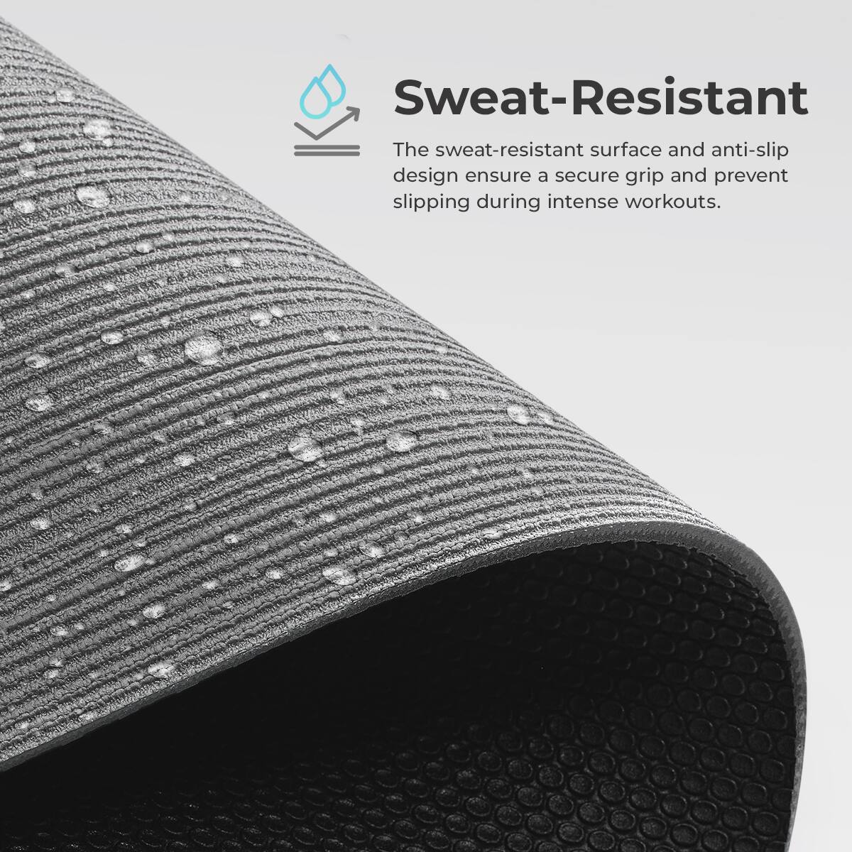Sweat-Resistant

The sweat-resistant surface and anti-slip design ensure a secure grip and prevent slipping during intense workouts.