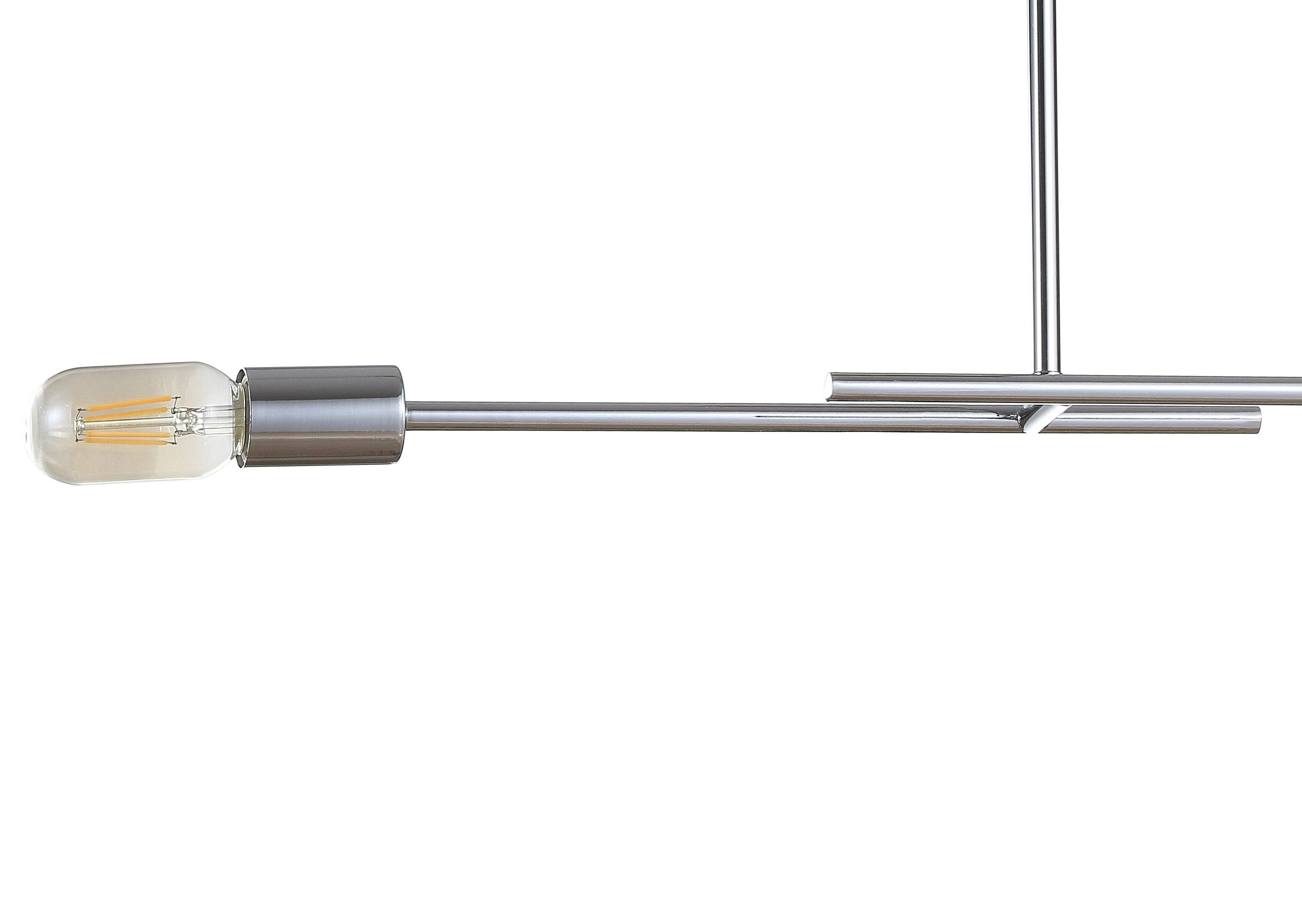 Alt View 4. Jonathan Y - Turing 30.5" Adjustable Metal LED Linear Pendant, Chrome - Chrome.