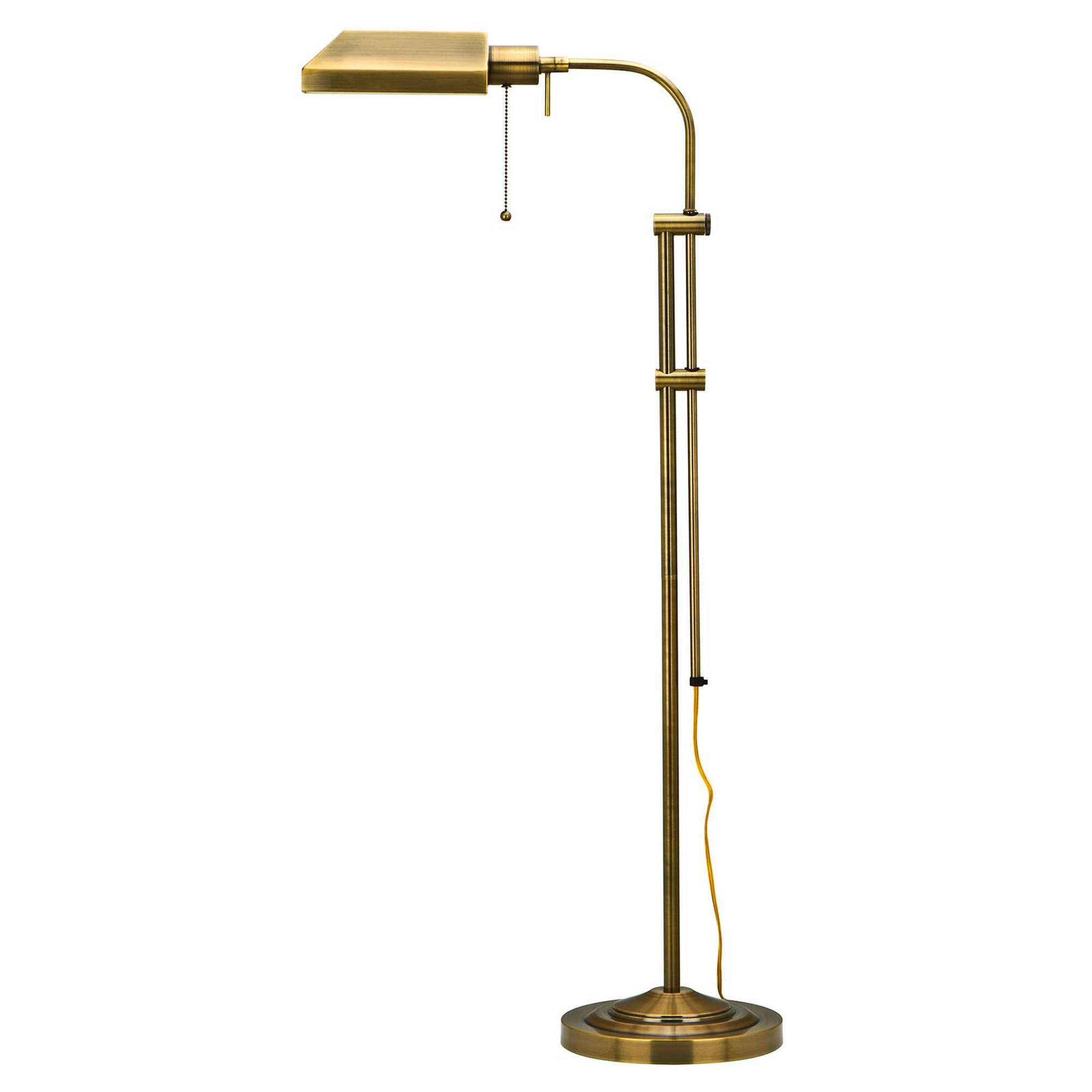 Front. Manhattan Lane - Metal Rectangular Floor Lamp with Adjustable Pole.