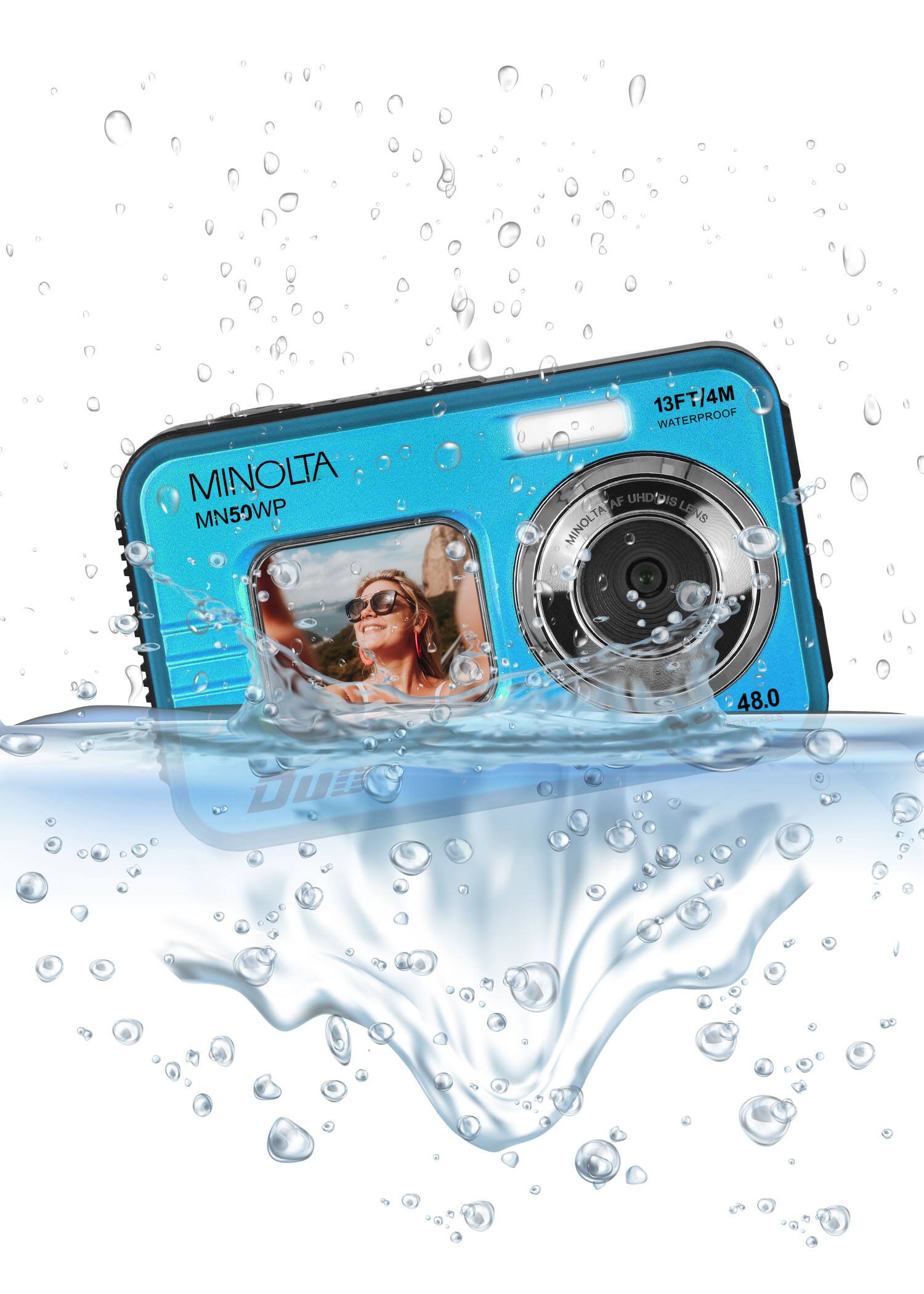 MINOLTA MN59WP  
13FT/4M WATERPROOF  
AF UHD DIS LENS  
MINOLTA 48.0 PIXELS