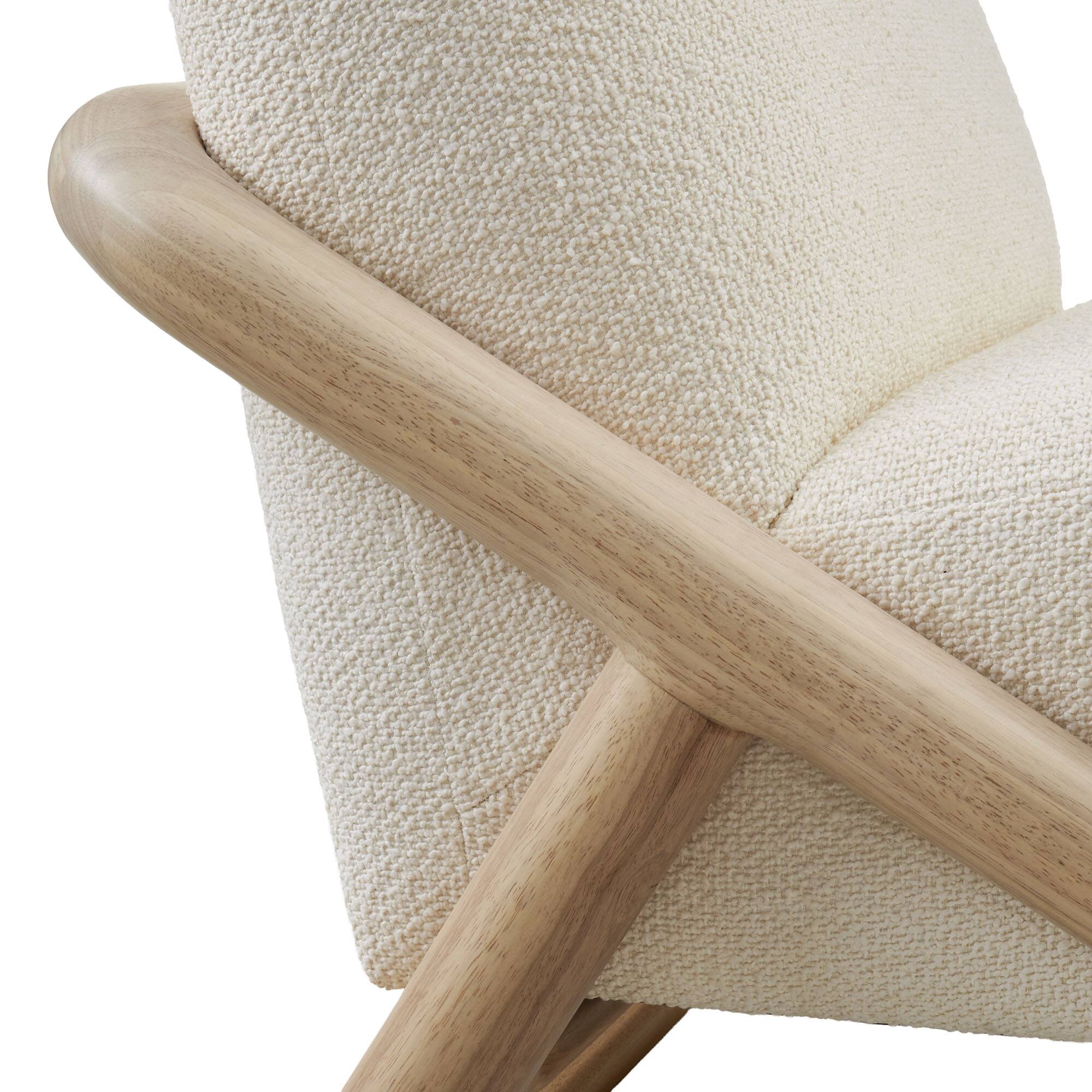 Alt View 6. Modway - Vander Textured Fabric Accent Chair by Modway - Oak Cream.