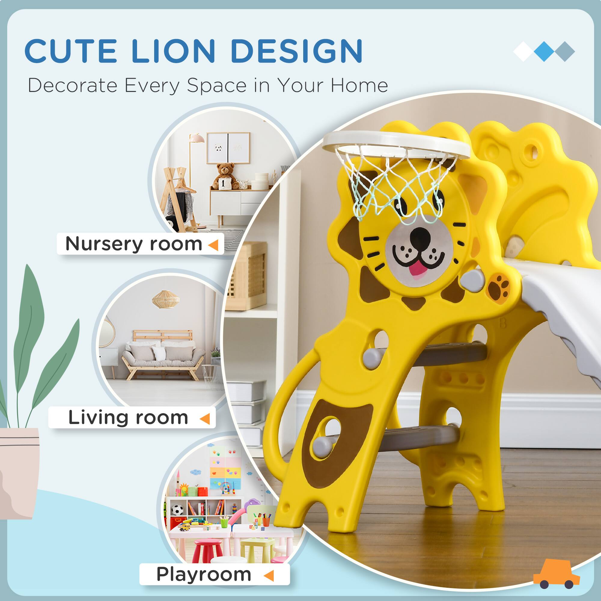 CUTE LION DESIGN  
Decorate Every Space in Your Home  

Nursery room  
Living room  
Playroom