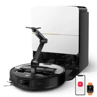Roborock - Saros Z70 Robot Vacuum & Mop, OmniGrip Arm, 22,000Pa Suction, 3.14" Ultra Slim, Obstacle Avoidance, AdaptiLift Chassis - Silver - Front_Zoom
