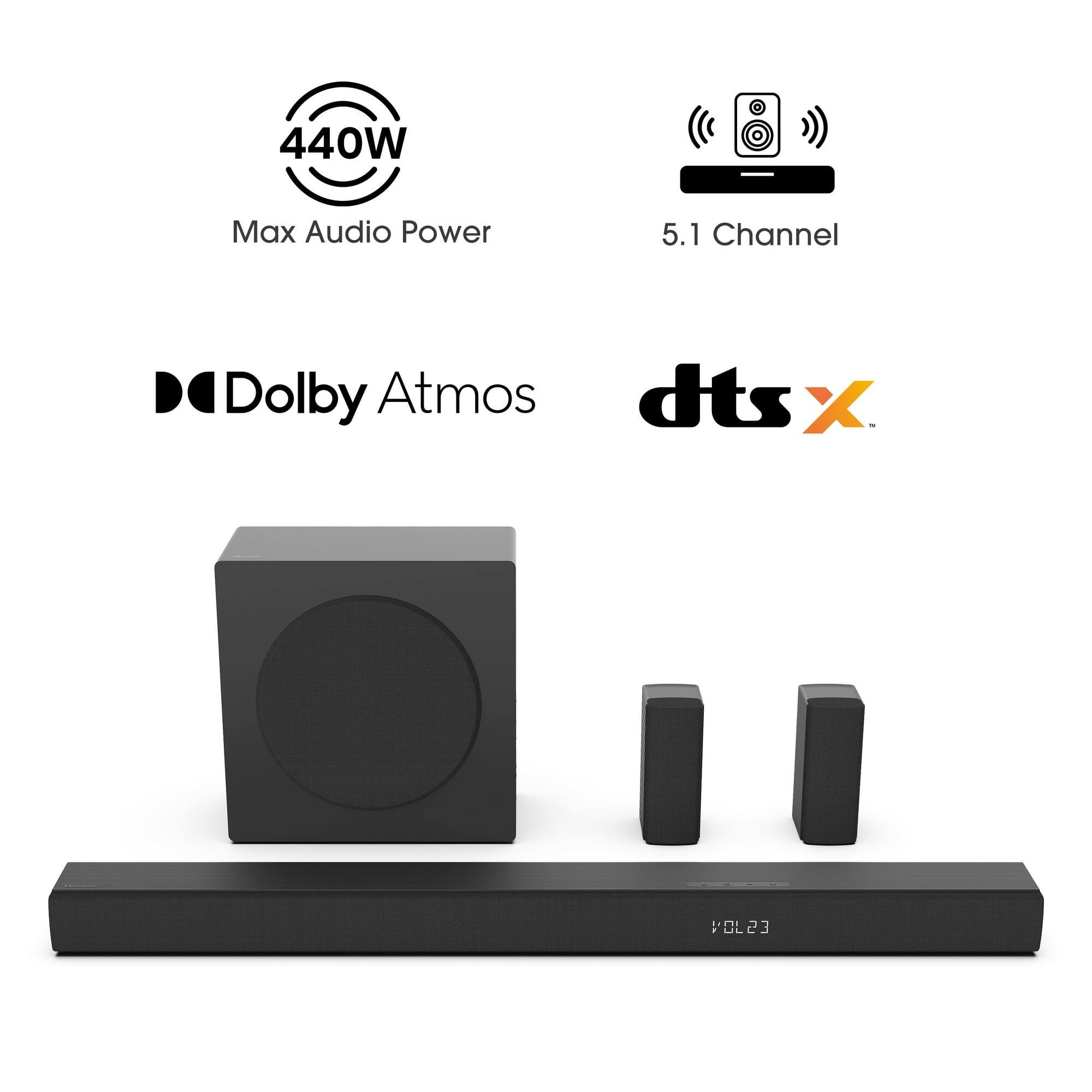 440W Max Audio Power, 5.1 Channel, Dolby Atmos, dts X, VOL23