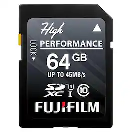 Fujifilm - 64GB PREM HI-PERF UHS-I -U3 SD -