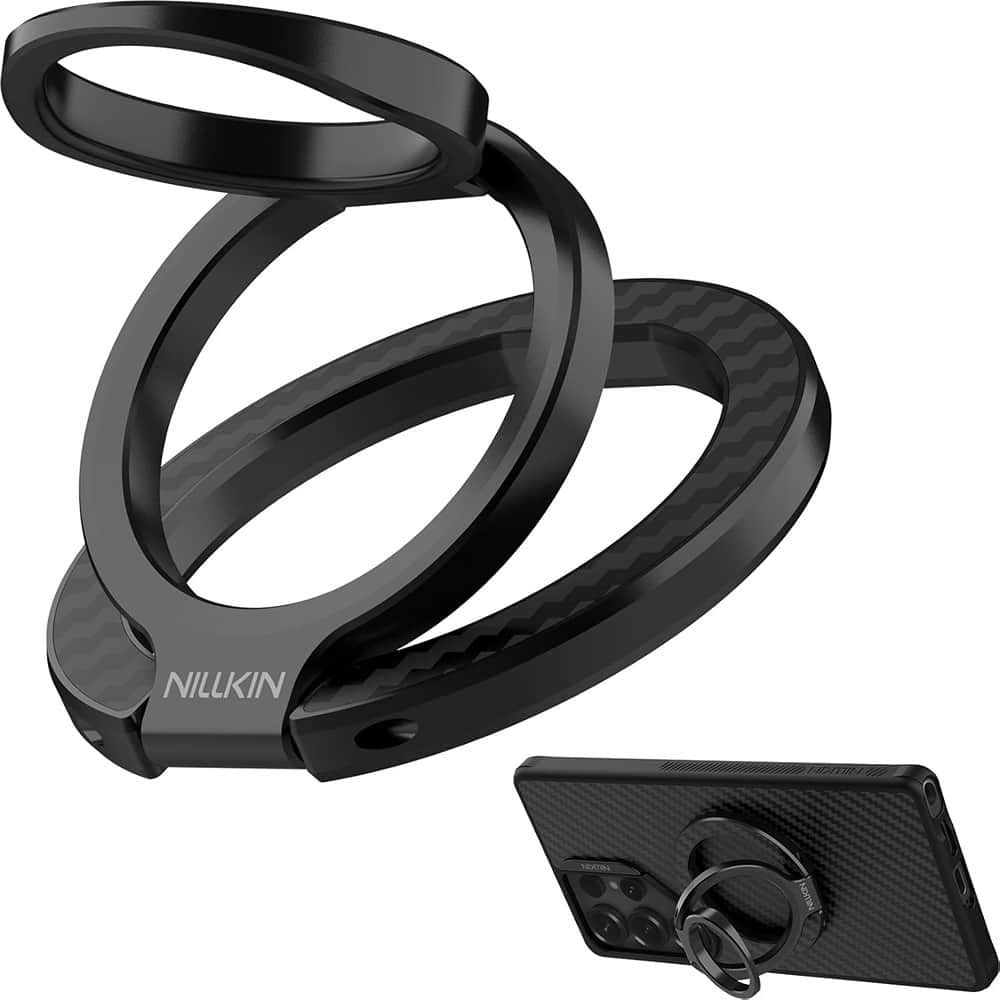 PARKER SLATER - Magnetic Phone Ring Holder – Aluminum, Kickstand - Black