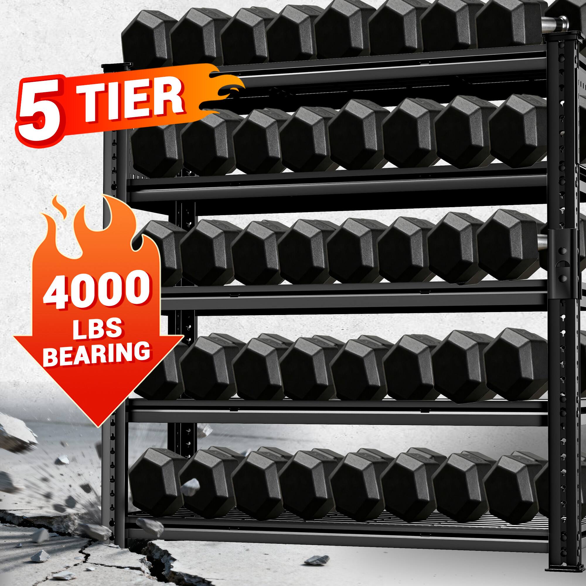 5 TIER  
4000 LBS BEARING