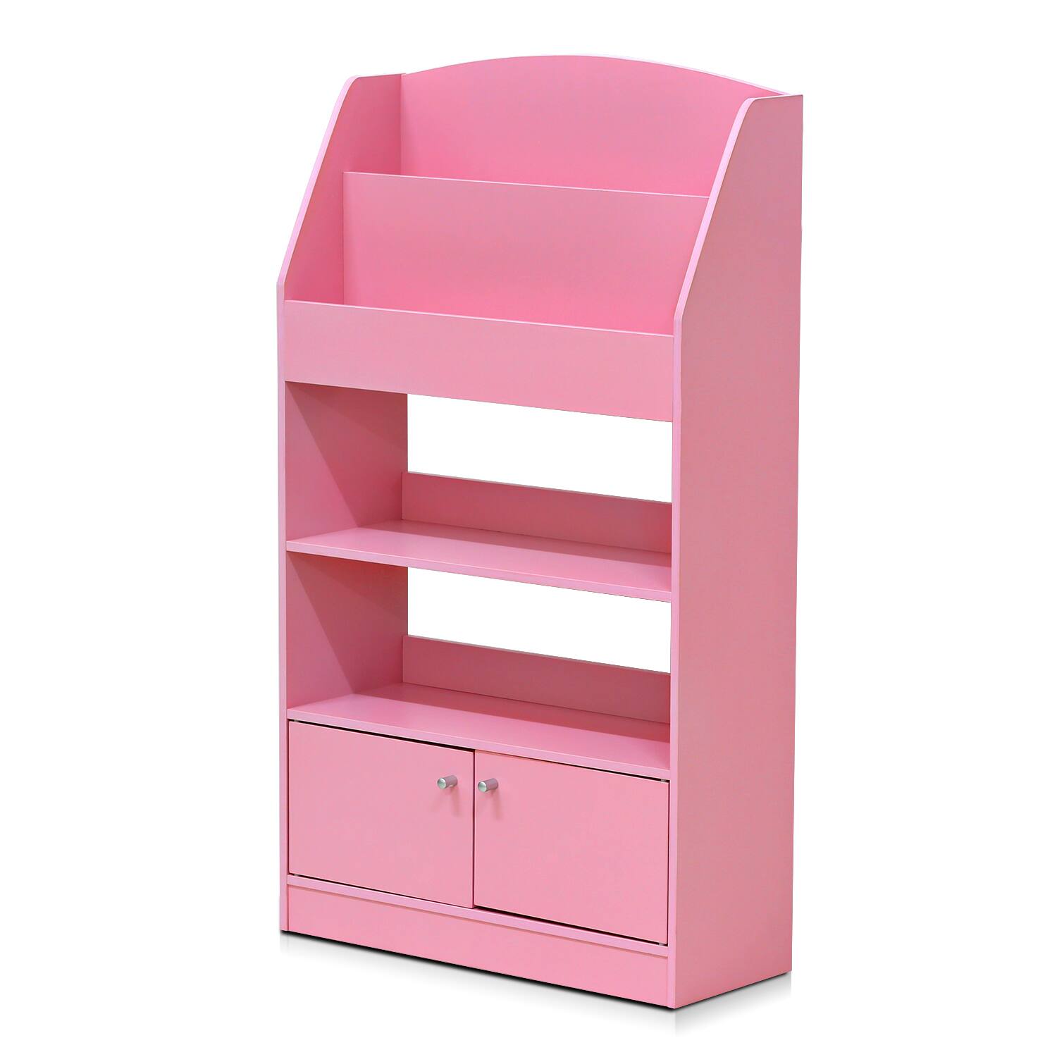 Furinno - Lova MagazineBookshelf with Storage Cabinet - Pink
