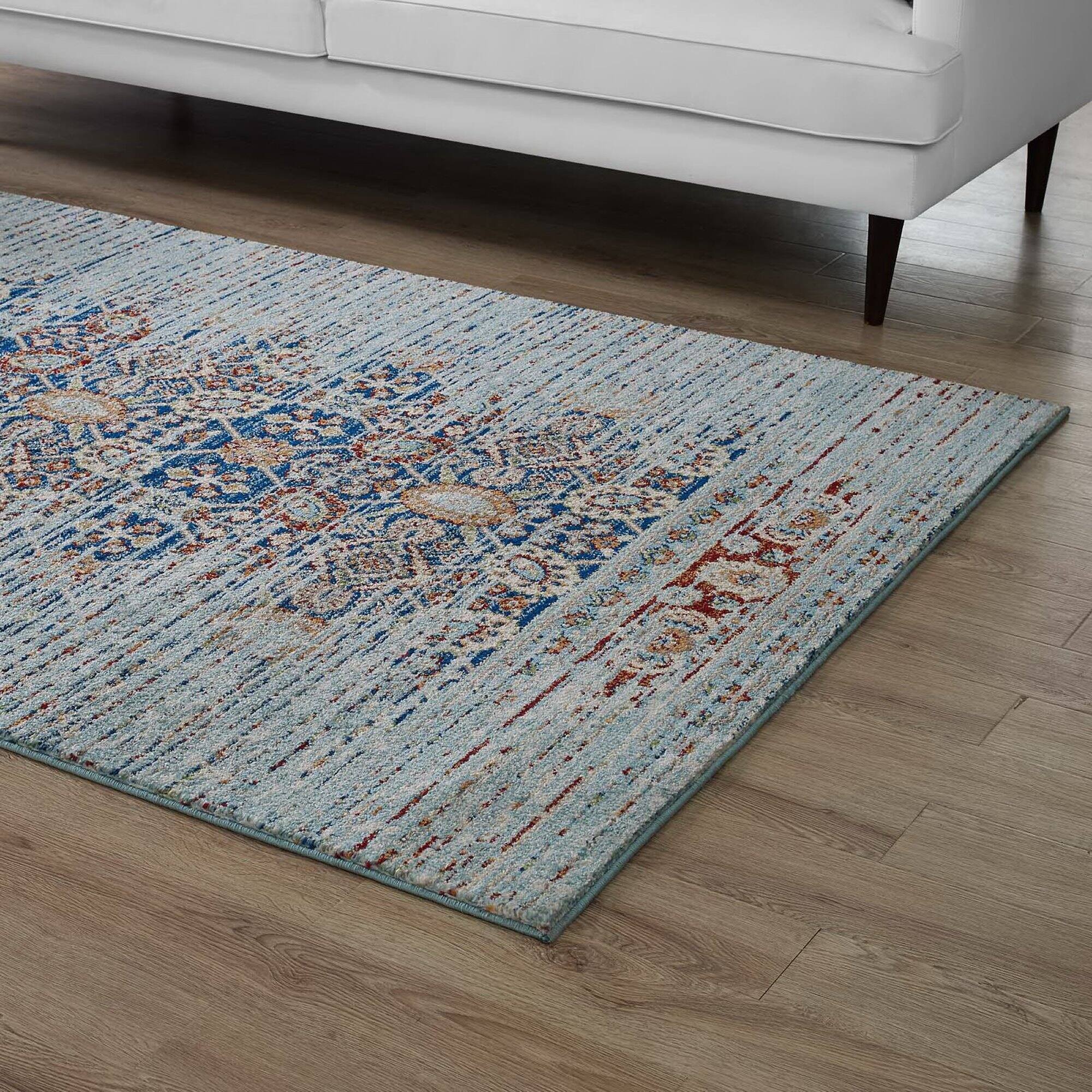 Modway Naria Distressed Vintage Medallion Area Rug Multicolored - Best Buy
