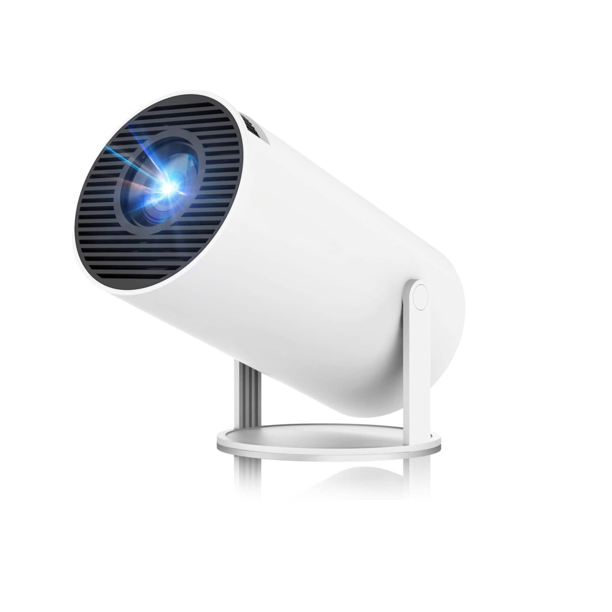 Front. SSC Designs - ABIS4 Projector with WiFi 6 & Bluetooth – Smart TV Compatible, Screen Mirroring for Phones, Laptops, Tablets - White.