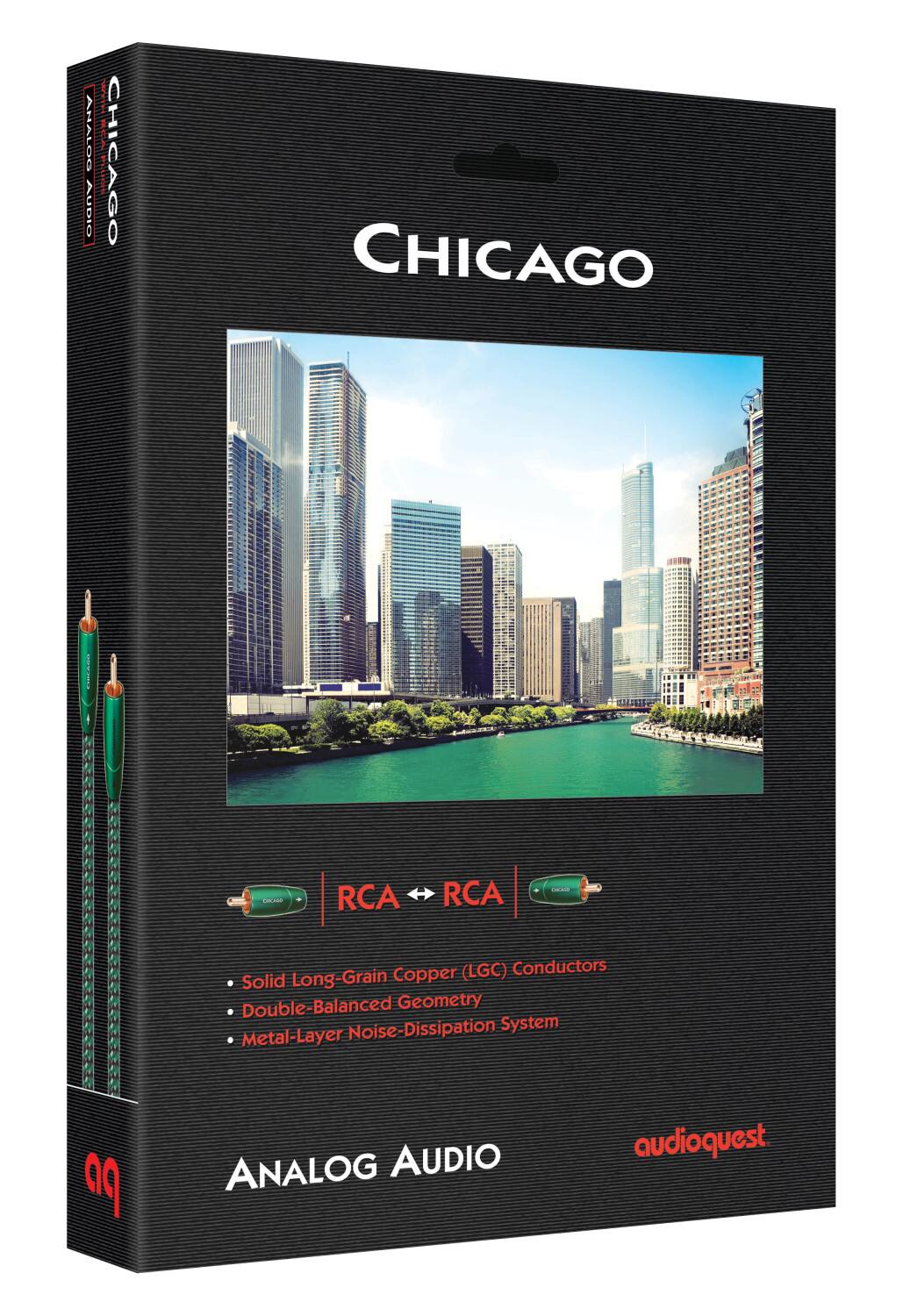 AU AHALS AU0 CHICAGO CHICAGO | - RCA RCA -ddans Copper (LGC) Conductors Solid Long-Grain Double-Balanced Geometry Noise-Dissipation System Metal-Layer po ANALOG AUDIO audioquest
