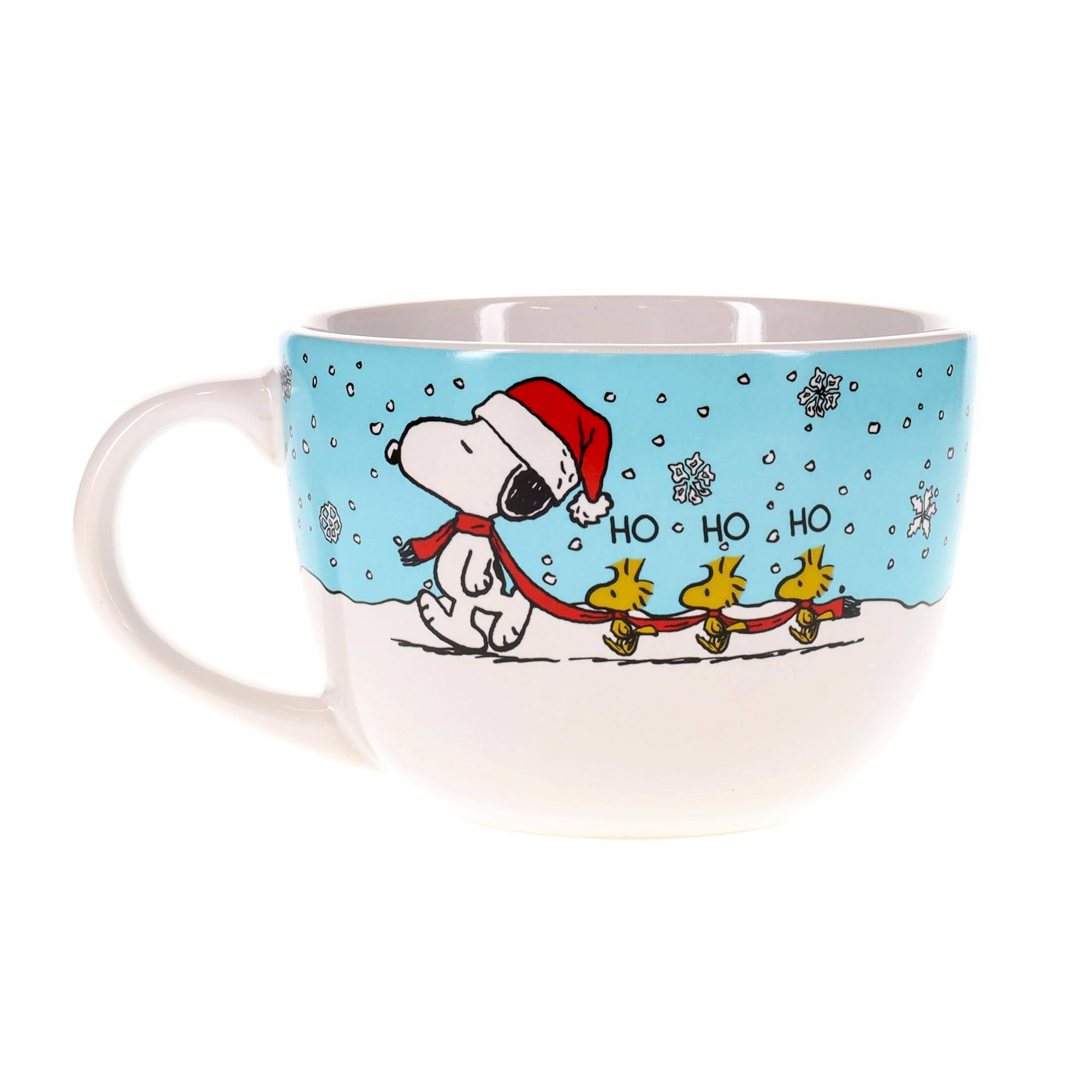 Alt View 10. Silver Buffalo - Peanuts Snoopy and Woodstock Holiday Ceramic Soup Mug | Holds 24 Ounces - White.