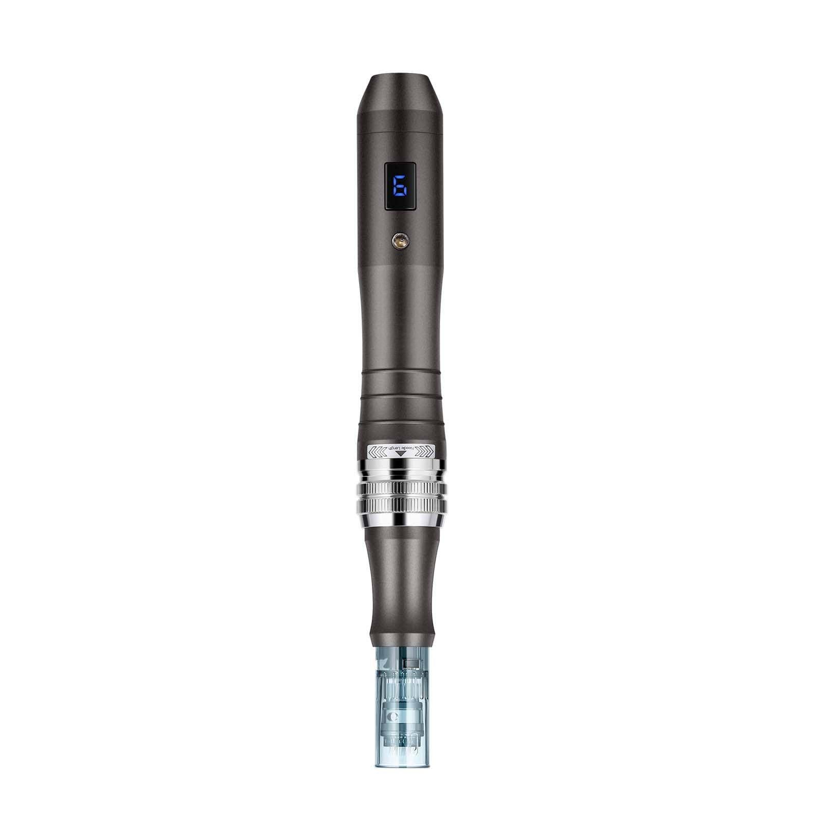 Alt View 10. Glintex - Professional Microneedling Pen, Electric Derma Pen w/ 5×16 Pin Cartridges, LCD, 6 Speeds, Adjustable 0–2.5mm Needle.