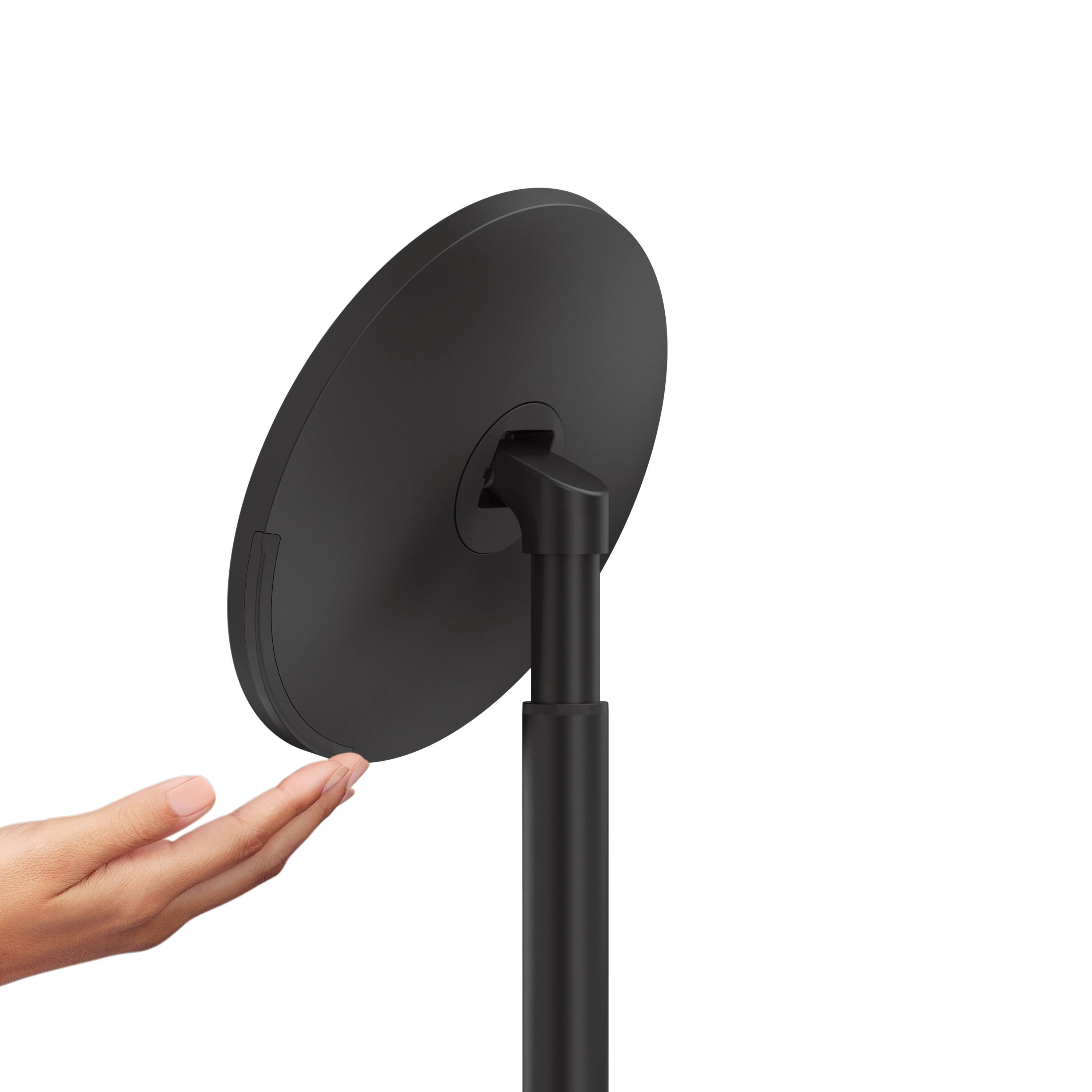 Alt View 2. simplehuman - sensor mirror with touch-control brightness and dual light setting, matte black steel - Matte Black.