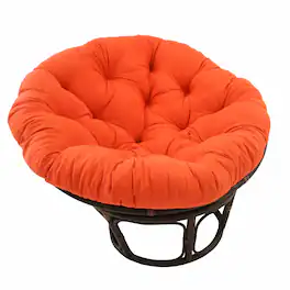 Blazing Needles - 44-inch Solid Twill Papasan Cushion (Fits 42-inch Papasan Frame) - Tangerine Dream