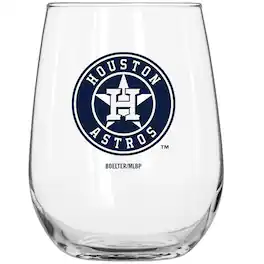 Logo Brands - Houston Astros 16oz. Gameday Curved Beverage Glass - Multicolor