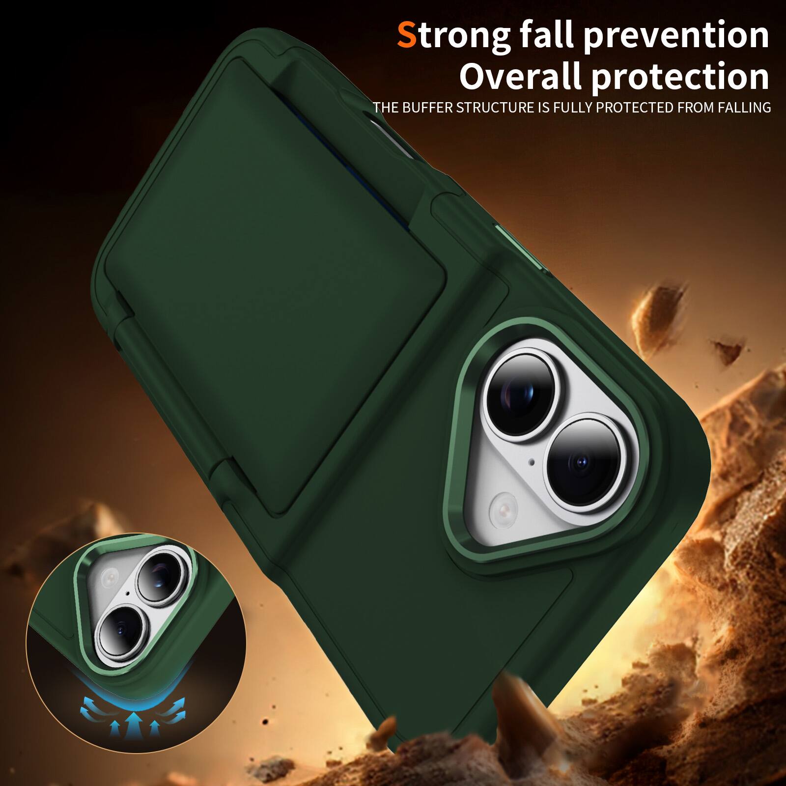 Strong fall prevention  
Overall protection  
The buffer structure is fully protected from falling