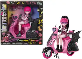 Mattel - Monster High Draculaura Vamptastic Scooter Doll & Vehicle Set - Collectibles - Multicolor