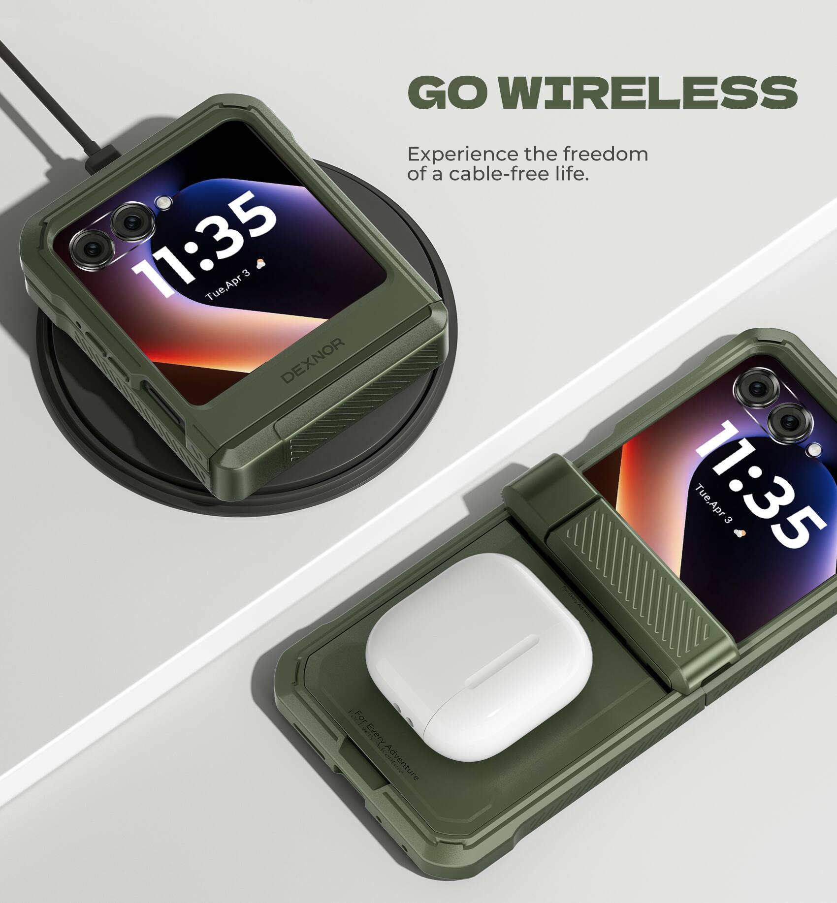 11:35 Tue, Apr 3  
DEXNOR GO WIRELESS  
Experience the freedom of a cable-free life.  

For Every Adventure