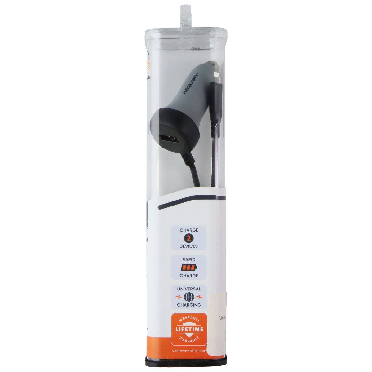 ventev

CHARGE 2 DEVICES
RAPID CHARGE
UNIVERSAL CHARGING
LIFETIME WARRANTY

ventevmobility.com