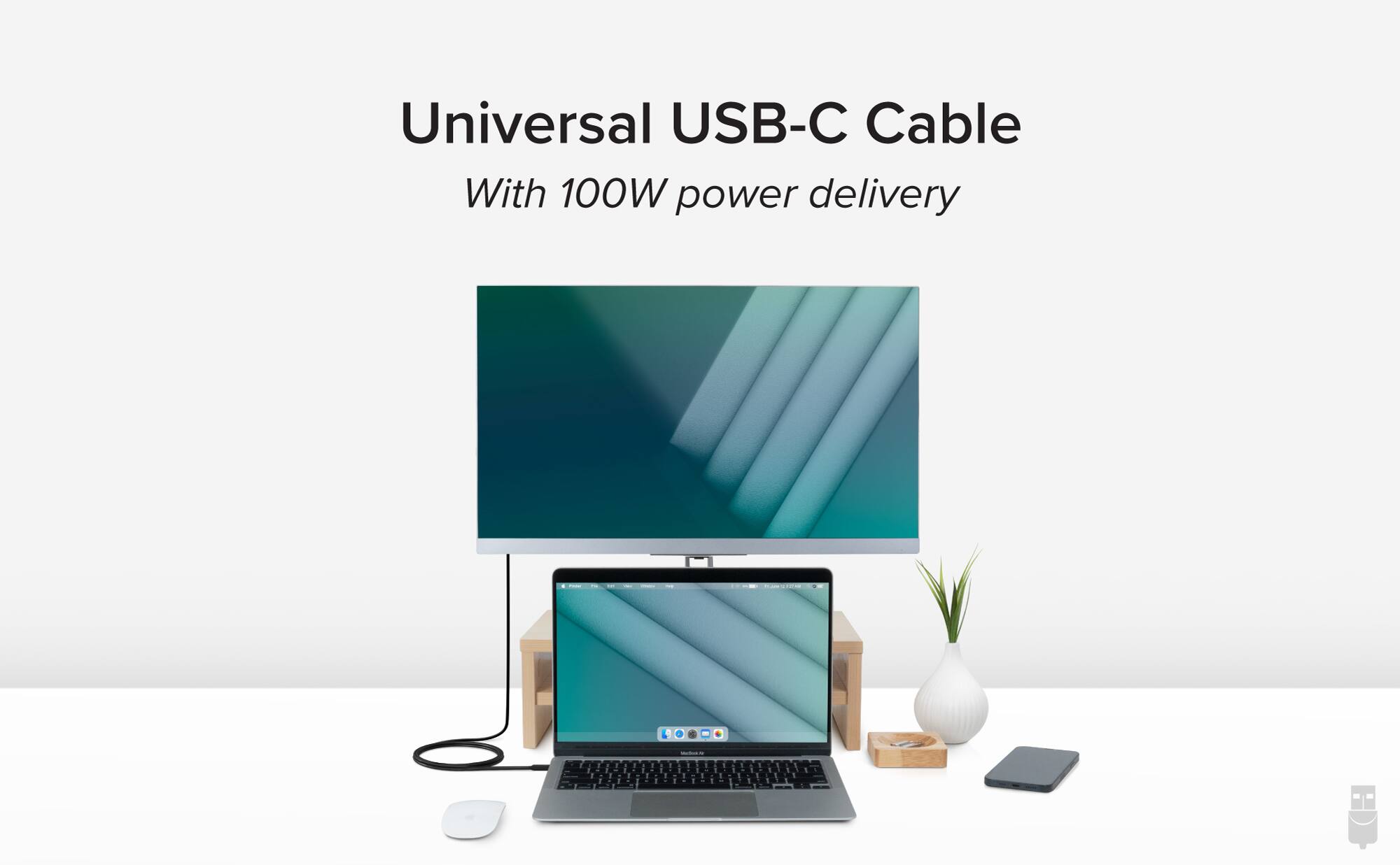 Universal USB-C Cable With 100W power delivery