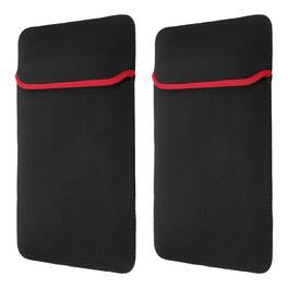 Unique Bargains - 2pcs Laptop Case - Soft Computer Sleeve Carrying Bag, Shockproof Protective Cover for 17.3" Notebook - Red-Black
